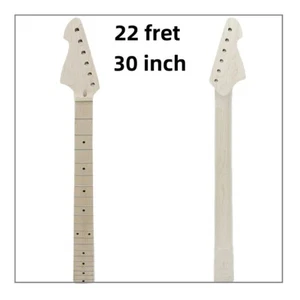 Maple Guitar Neck 22 Fret 30 inch Inlay Replacement rosewood fretboard - Picture 1 of 5