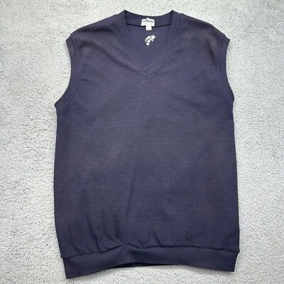 Vintage Ping Golf Mens Size Medium V-Neck Sweater Vest Blue 100% Cotton M413 016 - Image 1 of 4