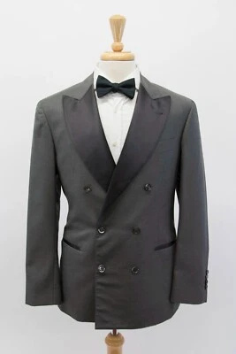 Новый с Ярлыками Brunello Cucinelli мужчин шелк Virgin шерсти 2 тона DB смокинг куртка 48/38US A242 - Изображение 1 из 4