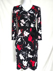 White House Black Market Reversible Sheath Dress Size 00 Floral Striped 3/4 Slee