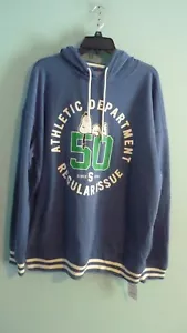 Peanuts, Authentic Pullover Snoopy Hoodie, Size XL, Blue And White, NWT - Picture 1 of 4