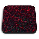 Square MDF Magnets - Cracked Molten Lava Texture Volcano  #44738