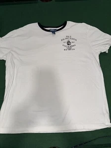 Ralph Lauren T Shirt Large NY Athletic Apparel New York City 1967 Ivory Vintage - Picture 1 of 6