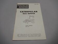 1963 CATERPILLAR 933 RIPPER 59D1-UP OPERATION INSTRUCTION MANUAL