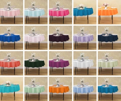 LinenTablecloth 70 in. Round Polyester Tablecloths, 30 Colors! Event & Wedding - Image 1 of 4