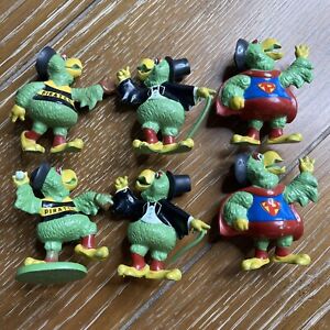 LOT OF 6 VINTAGE 1989 PIRATE PARROT PVC FIGURES MLB PITTSBURGH PIRATES 🔥 🔥 🔥