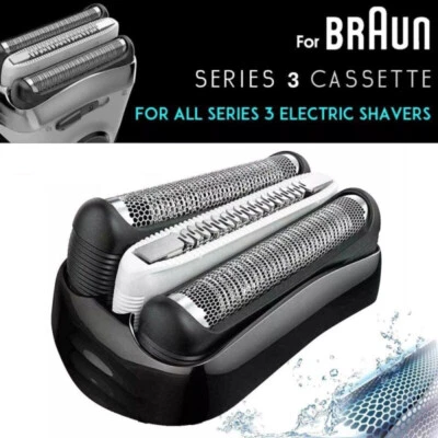 MARKENLOS Cabezal de afeitado para casete de afeitadora Braun 3 Series 3 32B 320S 3020S 3040S 3080S