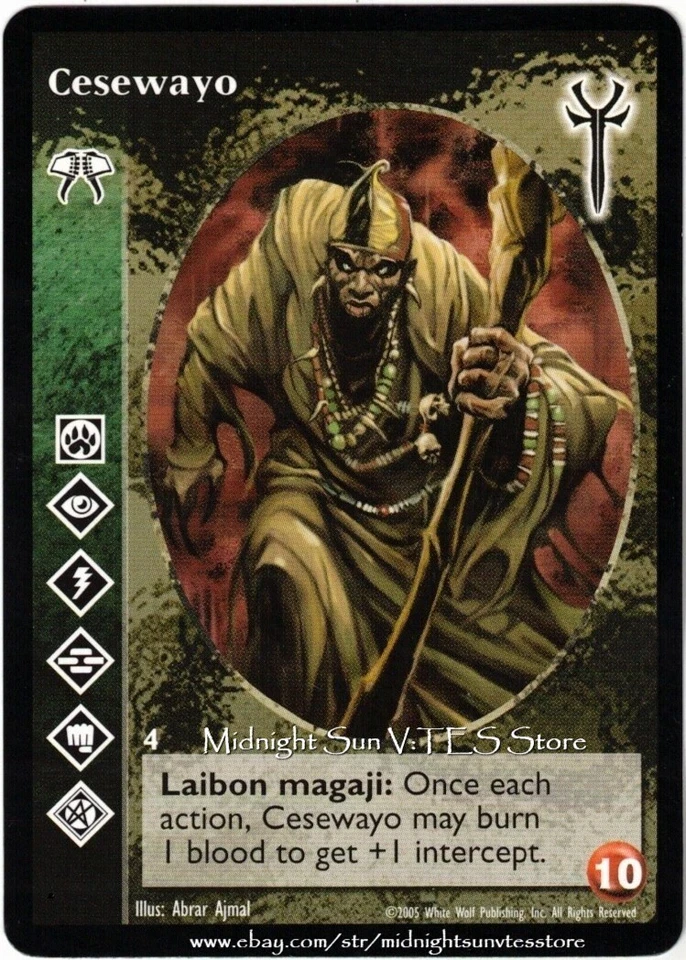 Cesewayo Osebo Legacies of Blood V:TES VTES Vampire CCG - Image 1 of 1