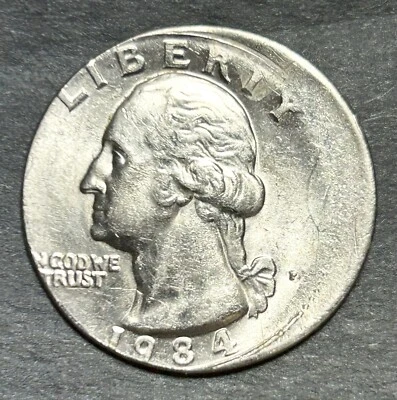 1984 P Washington Quarter Off Center Error Coin - Image 1 of 2