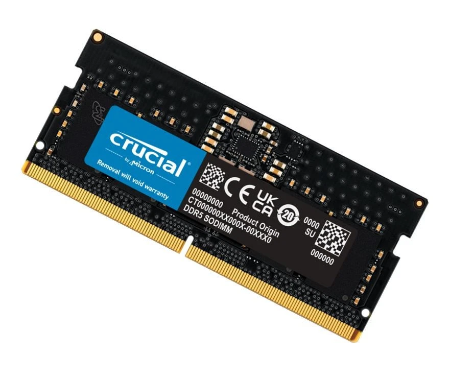 Crucial 32GB (1x32GB) DDR5 SODIMM 5600MHz CL46 Notebook Laptop Memory - Image 1 of 1