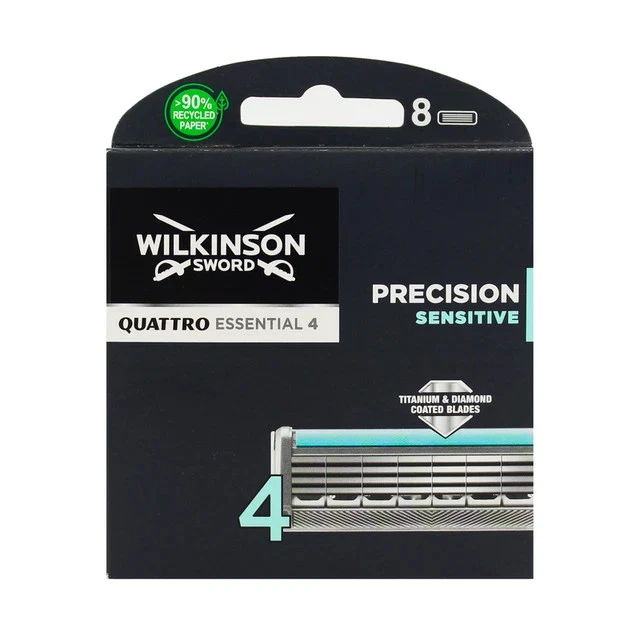 Wilkinson Quattro Titanium Sensitive – Confezione da 8 Lame di Ricambio