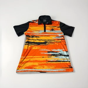 Tattoo Golf Shirt Mens Large Orange Gray Black Blend Collection Performance Polo - Picture 1 of 8