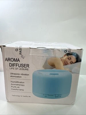 Aroma Diffuser Life of Leisure Ultrasonic Vibration Colorful Lamp- White  - Image 1 of 4