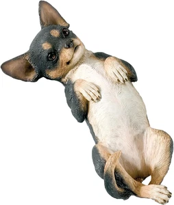 Sandicast kleine Tri Chihuahua Skulptur - liegend zurück - Bild 1 von 12