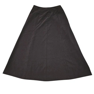 Falda Midi TravelSmith Talla PETITE 4 V Yugo Frontal Línea A Bolsillos Modesta Negra Foto 1 de 4