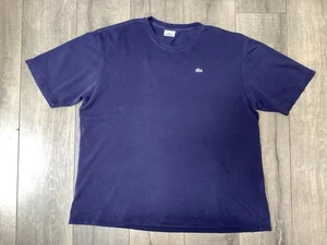 MENS LACOSTE DARK BLUE SHORT SLEEVE T-SHIRT SIZE 8, UK XXL-XXXL 53” Chest - Picture 1 of 5