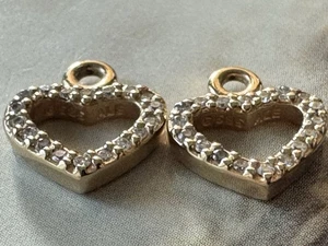 Pandora Diamond 14k Gold Be My Valentine Compose Earrings 350136D - Picture 1 of 2