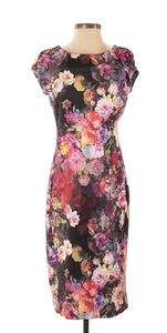 Beige By ECI Floral Cocktail Dress Size 12 (18”x39.5”) - Picture 1 of 7