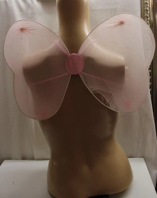 Hi Fashionz Womens Fancy Novelty Pink Net Glitter Elastic Strap Fairy Wings - Image 1 of 3