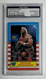 1987 Topps WWF Signed Hulk Hogan Card #3 Slabbed PSA 84050861 - Picture 1 of 2