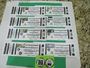 Las Vegas Raiders- 2020 Inaugural NFL Season Fantasy Tickets 8 home games + CHIP - Picture 1 of 12