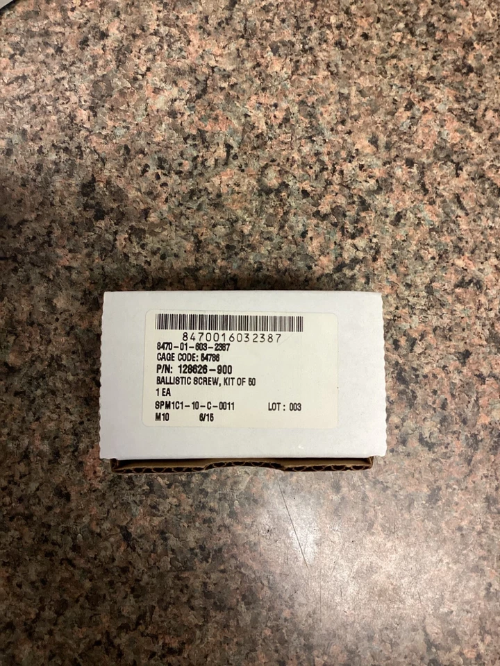Tornillos de repuesto para casco balístico - Caja de 50 tornillos NSN # 8470-01-603-2387 Foto 1 de 3