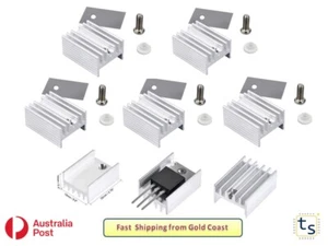 TO-220 Aluminium Heatsink & Insulator/Mounting Kits 1 or 5 pack - Picture 1 of 6