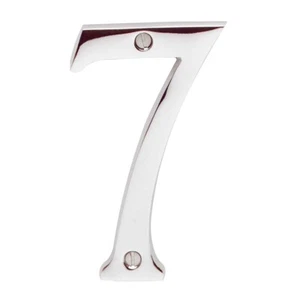 Cast Solid Brass 3 7/8" Address House Number '7' Chrome | Renovator's Supply - Picture 1 of 1