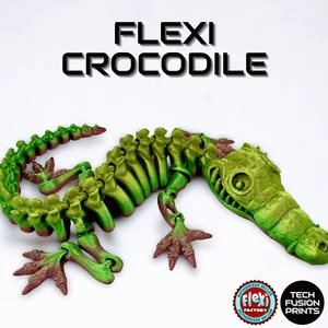 Amazing Flexi Crocodile (Flexi Factory Official 3D Printed) - Picture 1 of 11