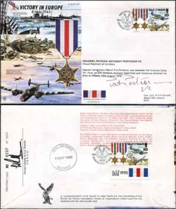 JS45/12FC Victory in Europe sign by Colonel Patrick Anthony Porteous VC. (Q) - Picture 1 of 1