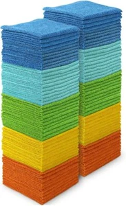 Microfiber Cleaning Cloths-100Pk, Soft Absorbent Rags for Cleaning, Lint-Free To - Picture 1 of 8