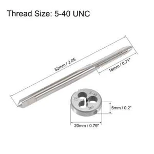 1P 5-40UNC Tap & Die Set Round Threading Die And HSS Machine Thread Tap 5-40 UNC - Picture 1 of 5