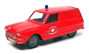Verem 1/43 Scale 218 - Citroen AMI 6 Fire Van "Sapeurs Pompiers"  - Red