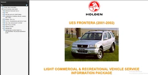 CD MANUAL DE REPARACIÓN HOLDEN FRONTERA UES (1999-2002) TALLER - Imagen 1 de 2