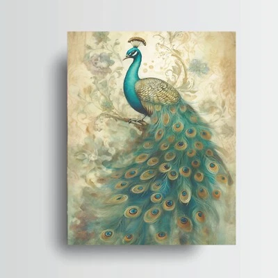 11x14 бирюзовый павлин холст настенное искусство - Изображение 1 из 4
