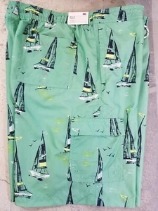 Pantalones Cortos Goodfellow Para Hombre 8" Estampado Velero Verde Menta Talla XXL 44" NUEVOS CON ETIQUETAS - Imagen 1 de 8
