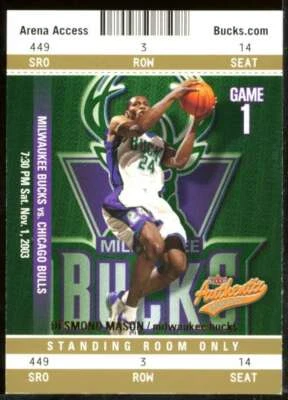 Desmond Mason Card 2003-04 Fleer Authentix Standing Room Only #22 - Image 1 of 2