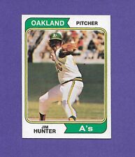 1974 Topps #7 Jim Catfish Hunter HOF Oakland A's Athletics Centered NRMT