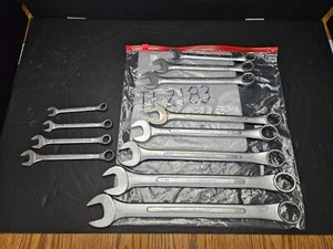 VTG S-K WAYNE 12 PC SAE 12 PT 7/16"-1 1/8" COMBINATION WRENCH SET USA (TL2183) - Picture 1 of 5