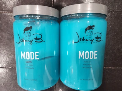 2  Johnny B Mode  Gel 32 oz each (pack of 2) ALL HAIR TYPES NEW CLEAR PACKAGING - Image 1 of 4