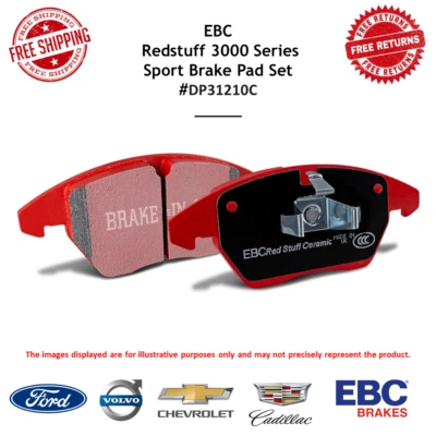 Pastillas delanteras de freno de bajo polvo de cerámica EBC Redstuff para 03-07 S60/V70/06-14 Mustang Foto 1 de 4