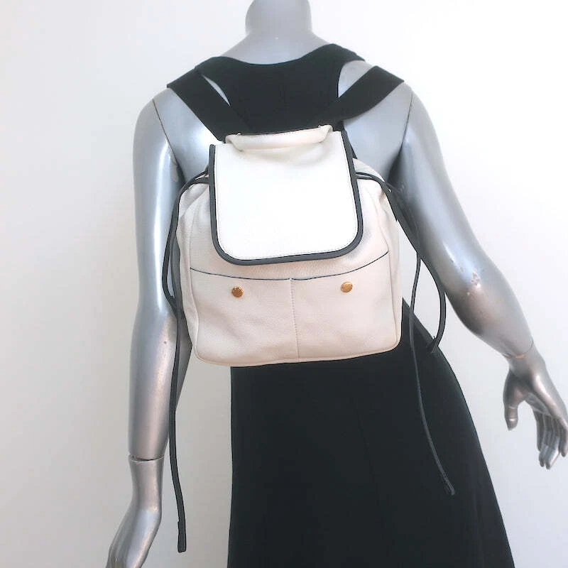 Marni Swing Backpack Cream Grained Leather - Image 1 of 4