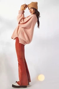Free People Pull On Corduroy Flare Pants Size 30 NWT - Picture 1 of 11