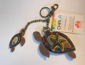 Chala TWO TURTLES Key Fob - Keychain - Purse Charm NWT - Picture 1 of 8