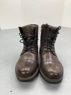 Calvin Klein Jeans Boots Mens Size 8 Brown Ankle Radman Lace Up Side Zip 34S0254 - Image 1 of 4