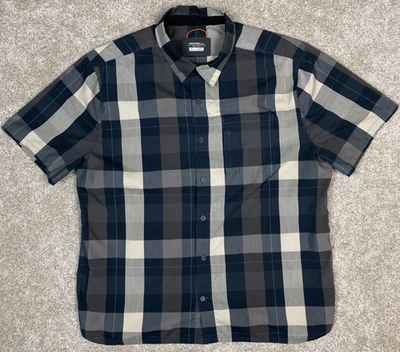 Merrell Shirt Plaid Short Sleeve Button Up Outdoor Hike Camp Men’s Size L - Image 1 of 4