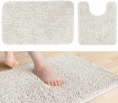 Шенильный коврик для ванной коврик мохнатый коврики впитывающий нескользящий ковер для душа длинный - Изображение 1 из 4