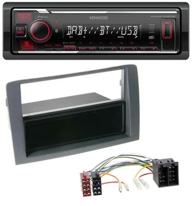 Kenwood MP3 Bluetooth USB DAB Autoradio für Fiat Idea (350, 03-11) - grau - Bild 1 von 7