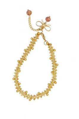 Beige And Gold Handmade Beaded Bracelet - Image 1 of 2