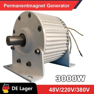 DE 3000W 220VAC 3 Phasen Permanentmagnet Generator 500U/min DIY Windgenerator - Bild 1 von 11